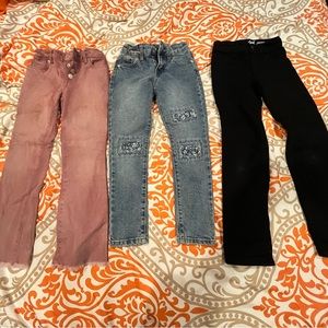 3 Cat & Jack Girls Denim Jeans. Size 7.